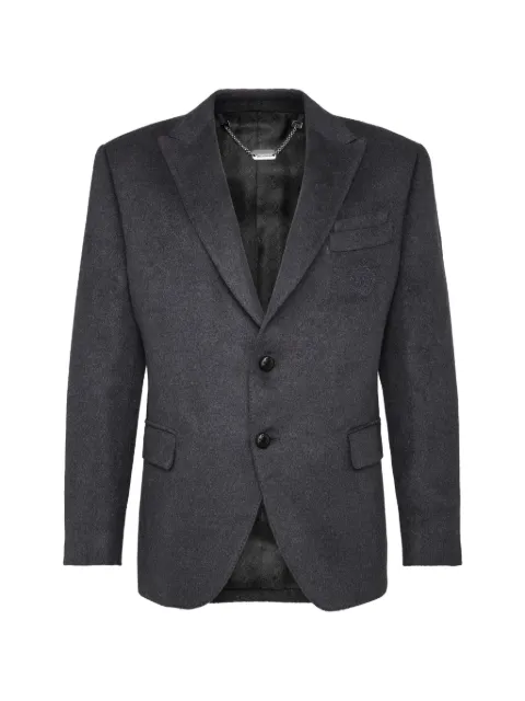 Billionaire logo-embroidered single-breasted blazer