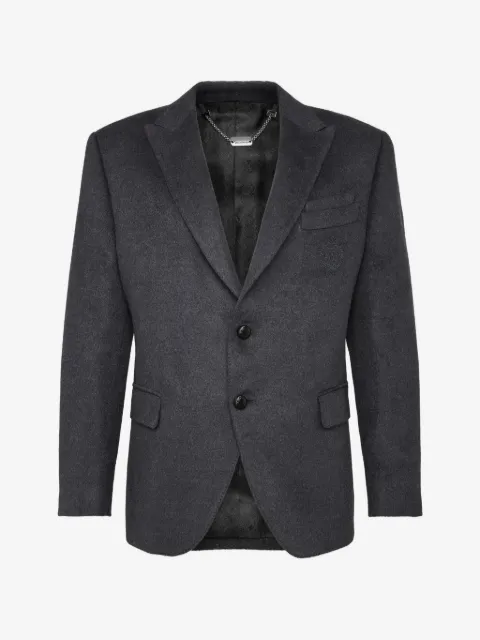 Billionaire logo-embroidered single-breasted blazer