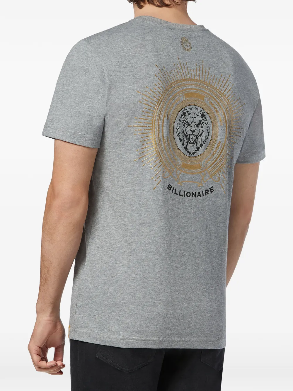 Billionaire T-shirt met geborduurd logo Grijs