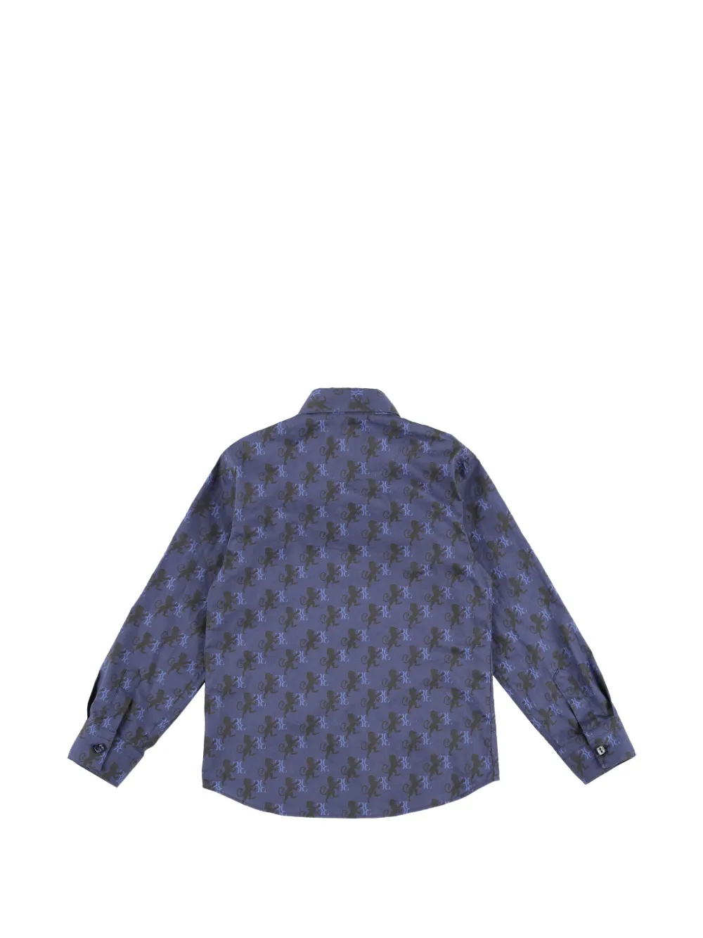 Billionaire lion-print long-sleeve shirt Blauw