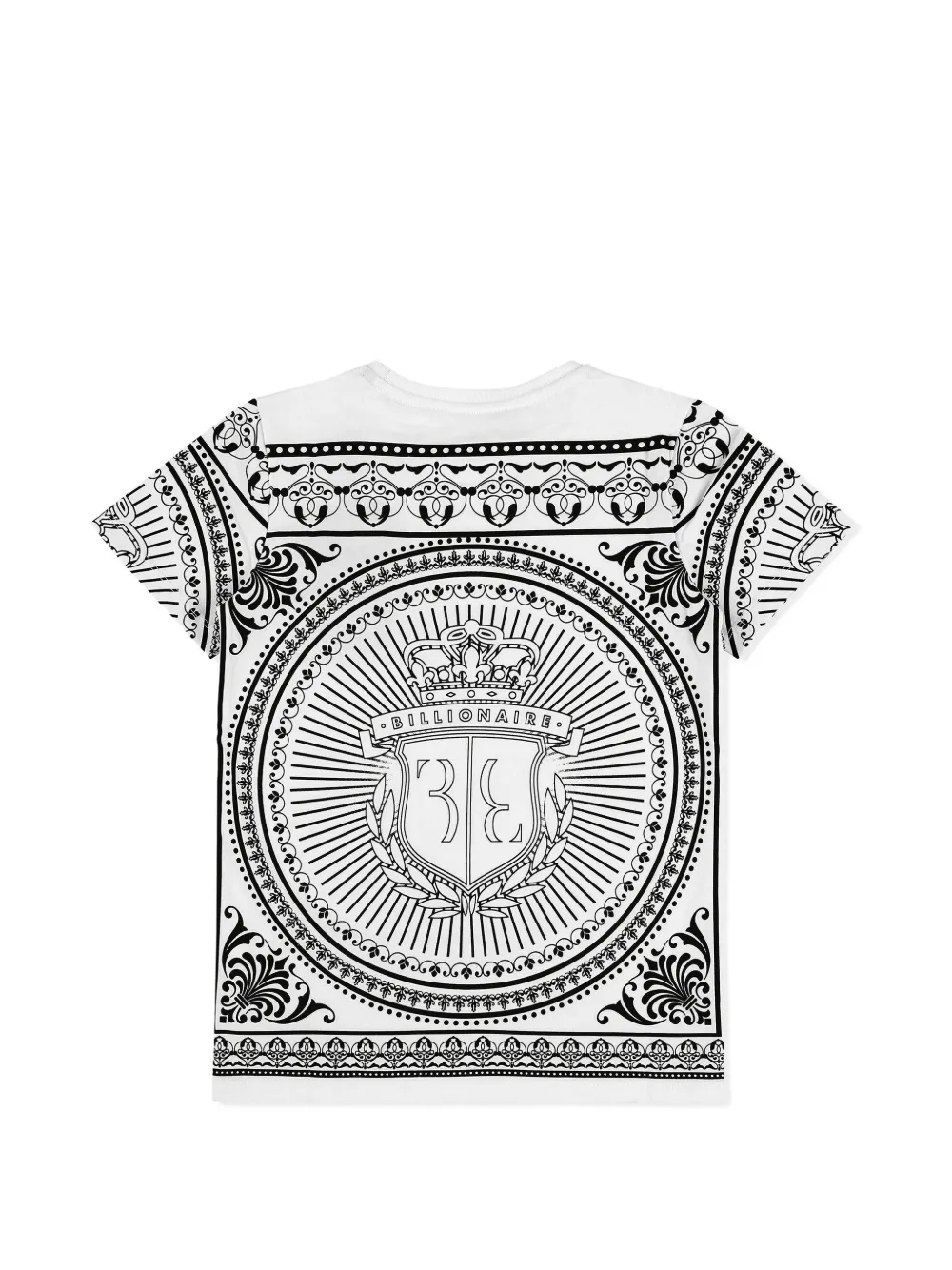 Billionaire crest-print T-shirt Wit