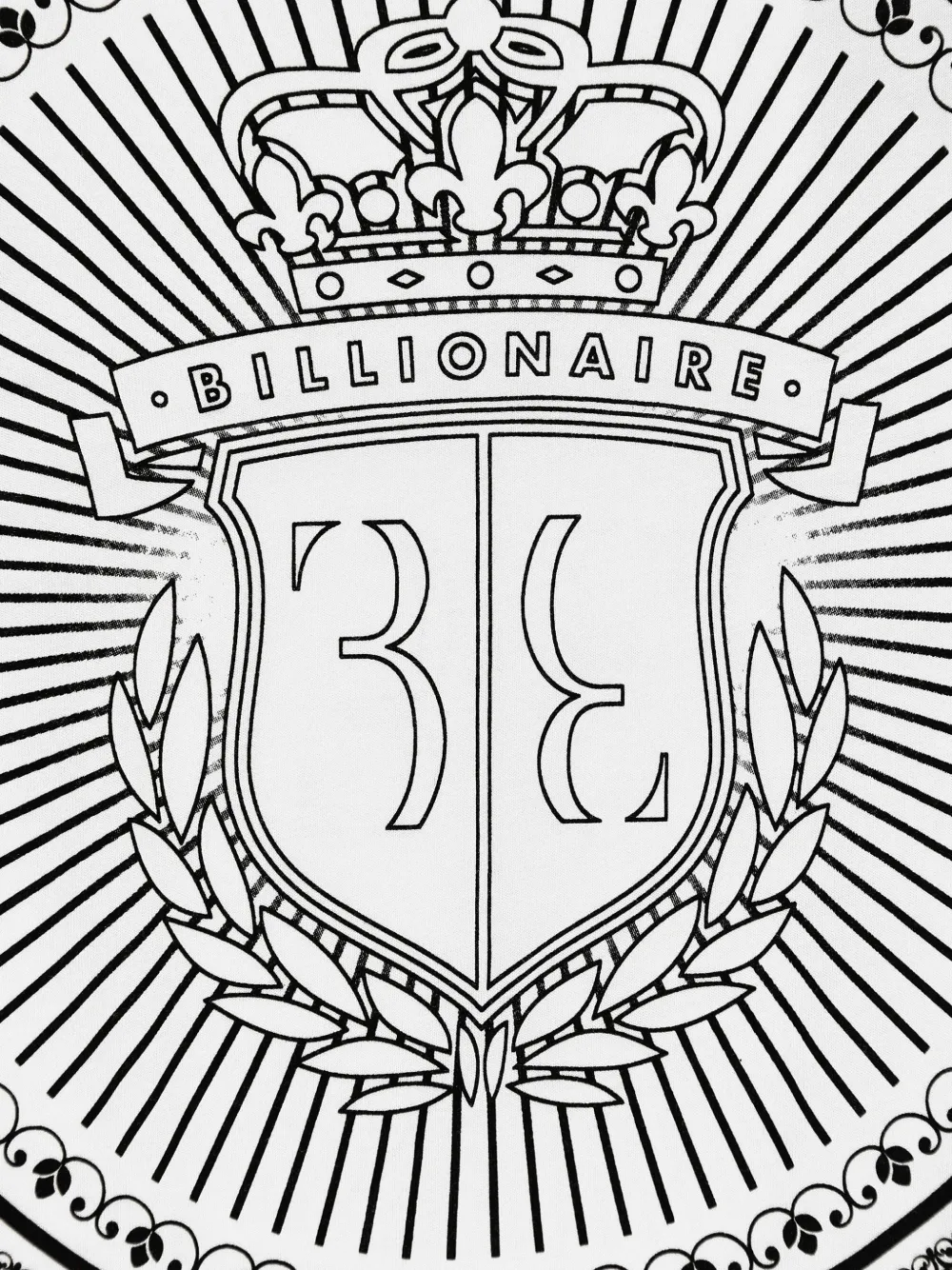 Billionaire crest-print T-shirt Wit