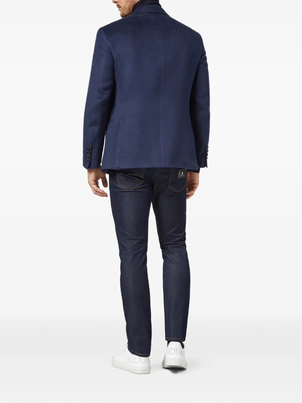 Billionaire Crest blazer met enkele rij knopen Blauw