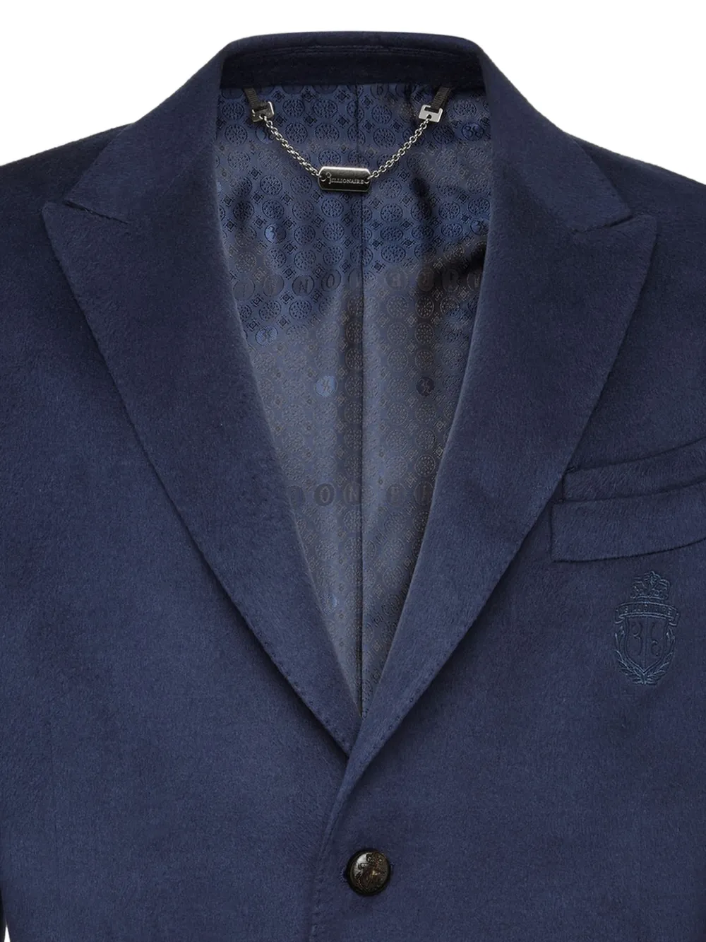 Billionaire Crest blazer met enkele rij knopen Blauw