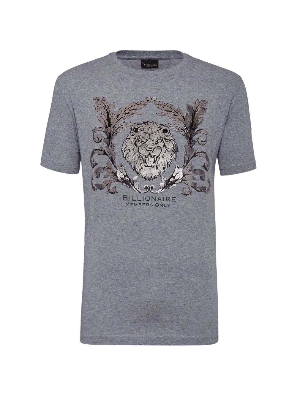 Billionaire T-shirt met ronde hals en leeuwen-print Grijs