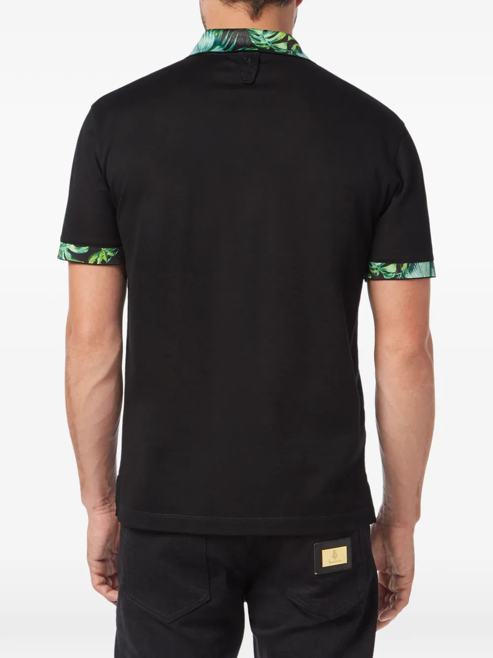 Billionaire Poloshirt met palmprint Zwart