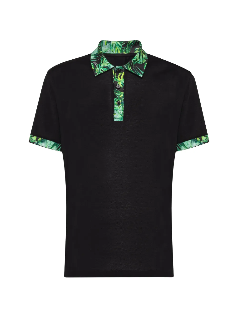 Billionaire palm-print polo shirt - Schwarz
