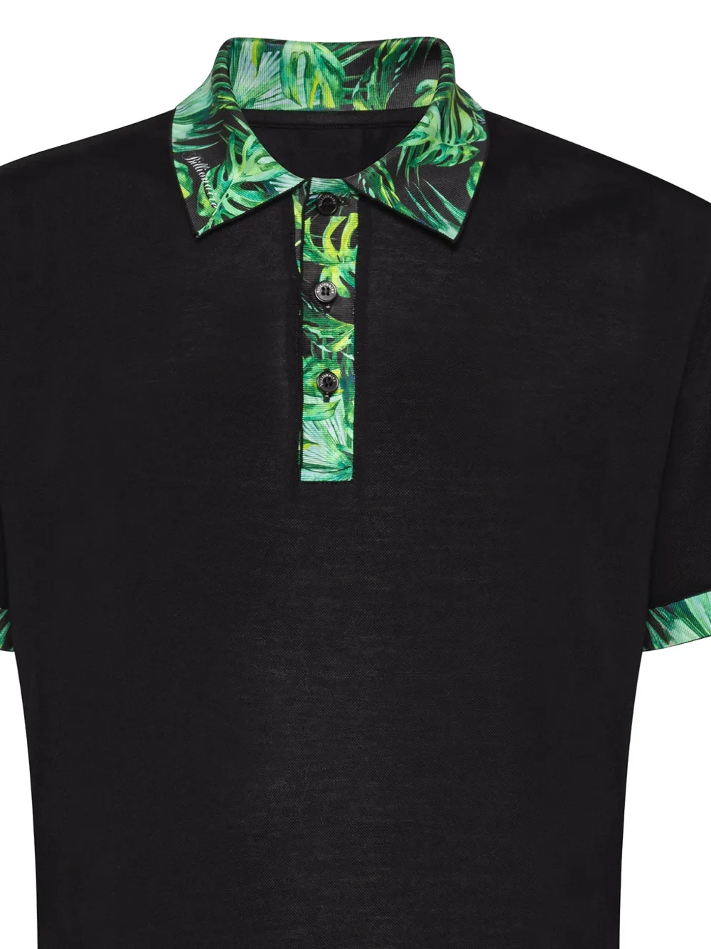 Billionaire Poloshirt met palmprint Zwart