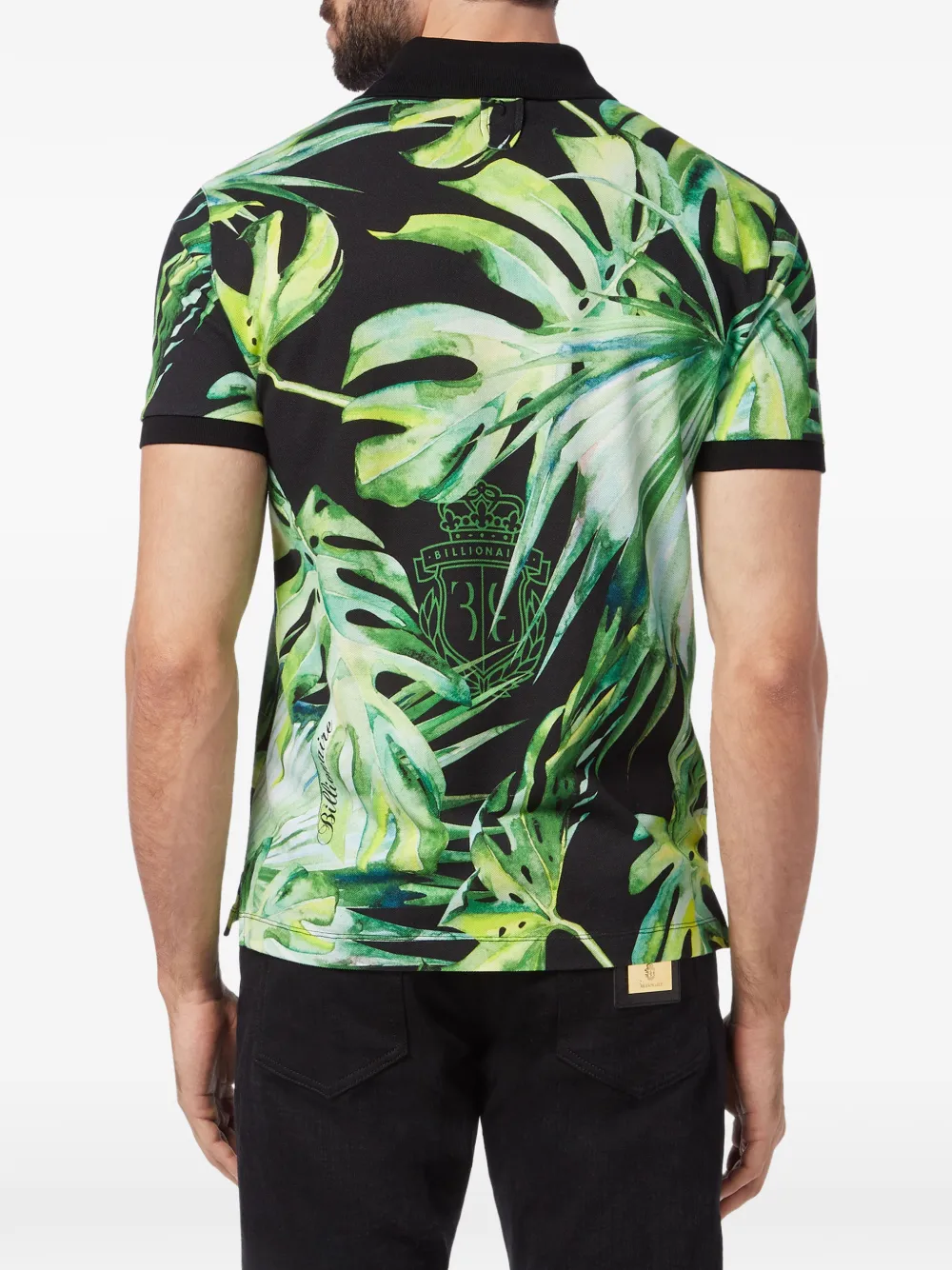 Billionaire Palmas poloshirt met korte mouwen Zwart