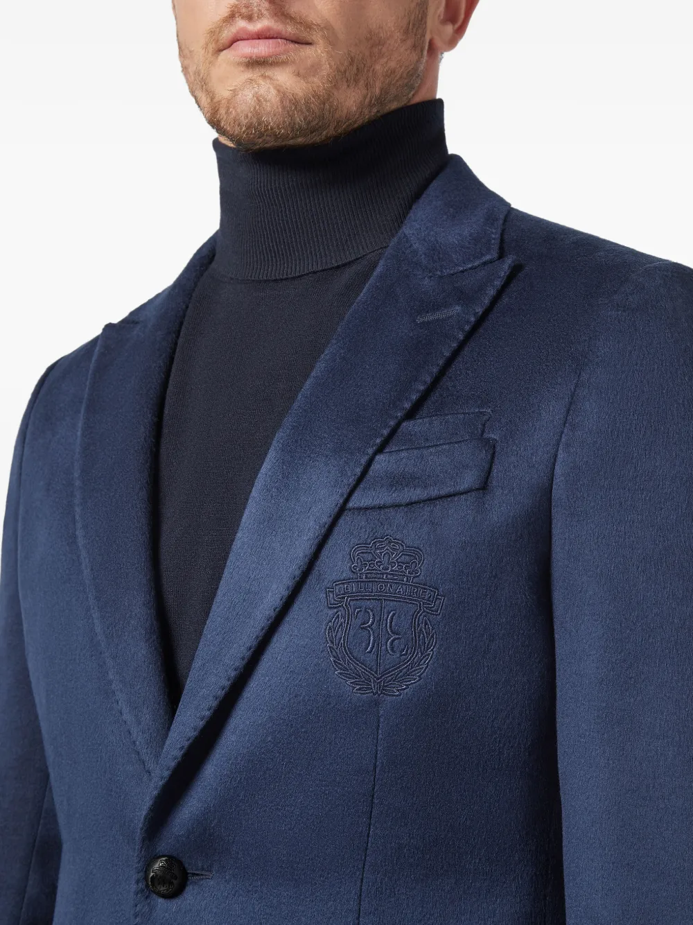 Billionaire Blazer met borduurwerk Blauw