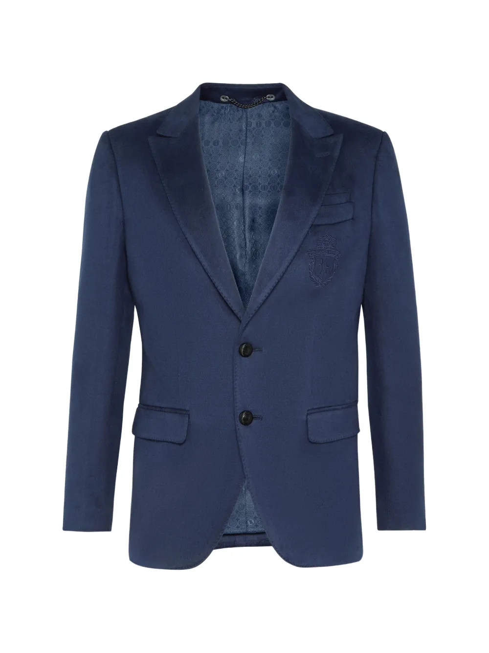 Billionaire Crest-embroidered blazer - Blu