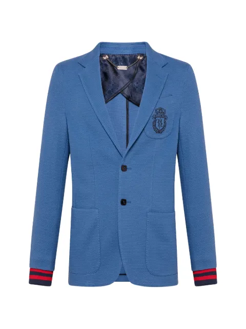 Billionaire logo-embroidered blazer
