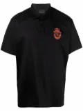 Billionaire crest-embroidered polo shirt - Black