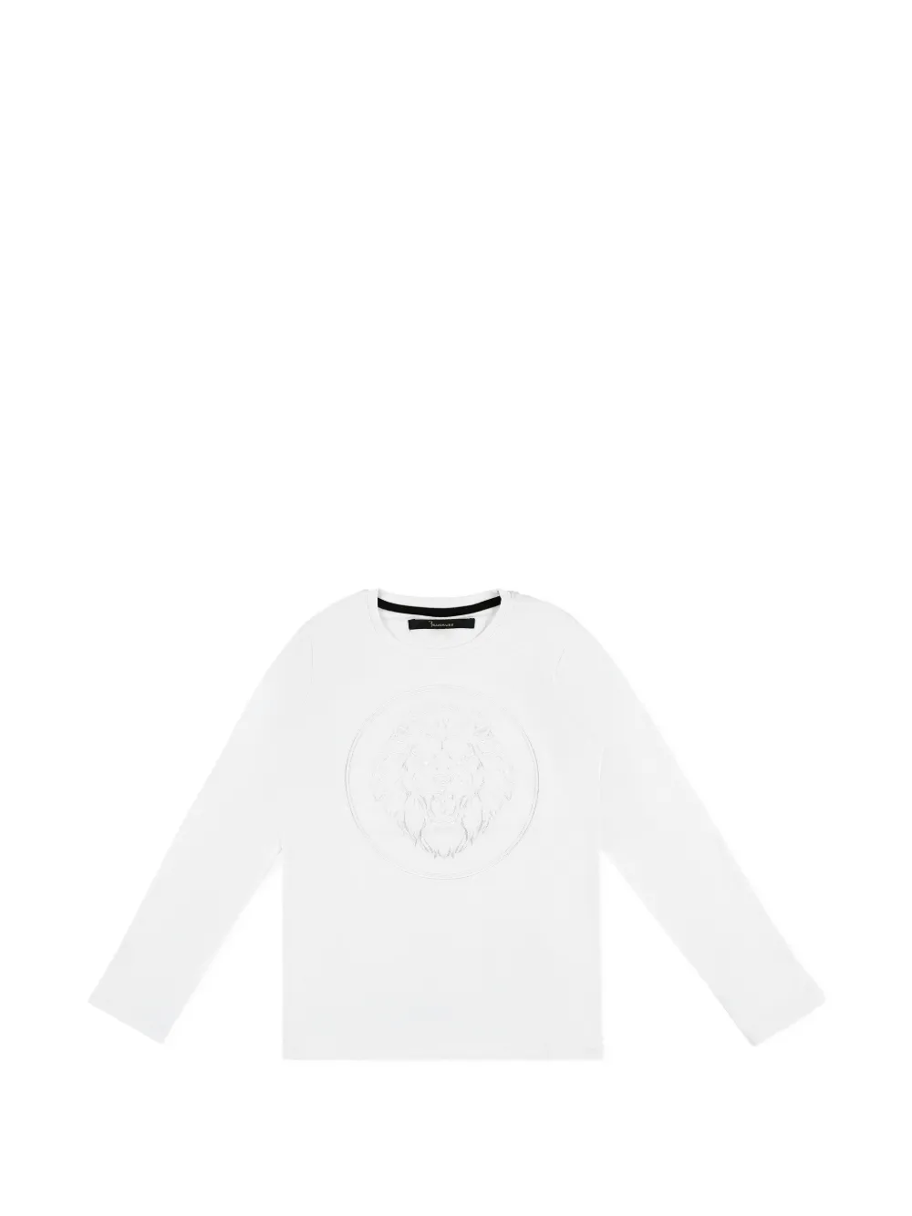 Billionaire lion-embroidered long-sleeve T-shirt - Bianco