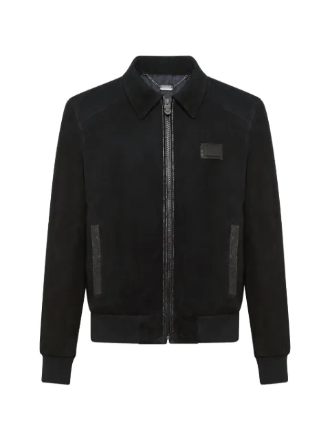 Billionaire logo-patch bomber jacket
