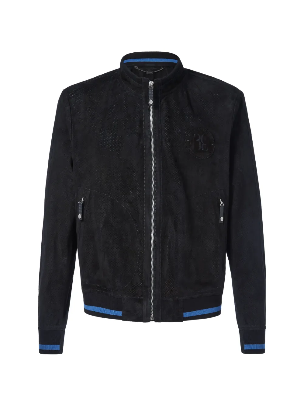Billionaire Members Only perforated bomber jacket - Blue