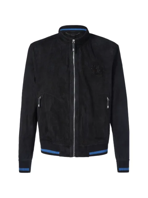 Billionaire Members Only perforated bomber jacket