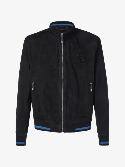 Billionaire Members Only perforated bomber jacket