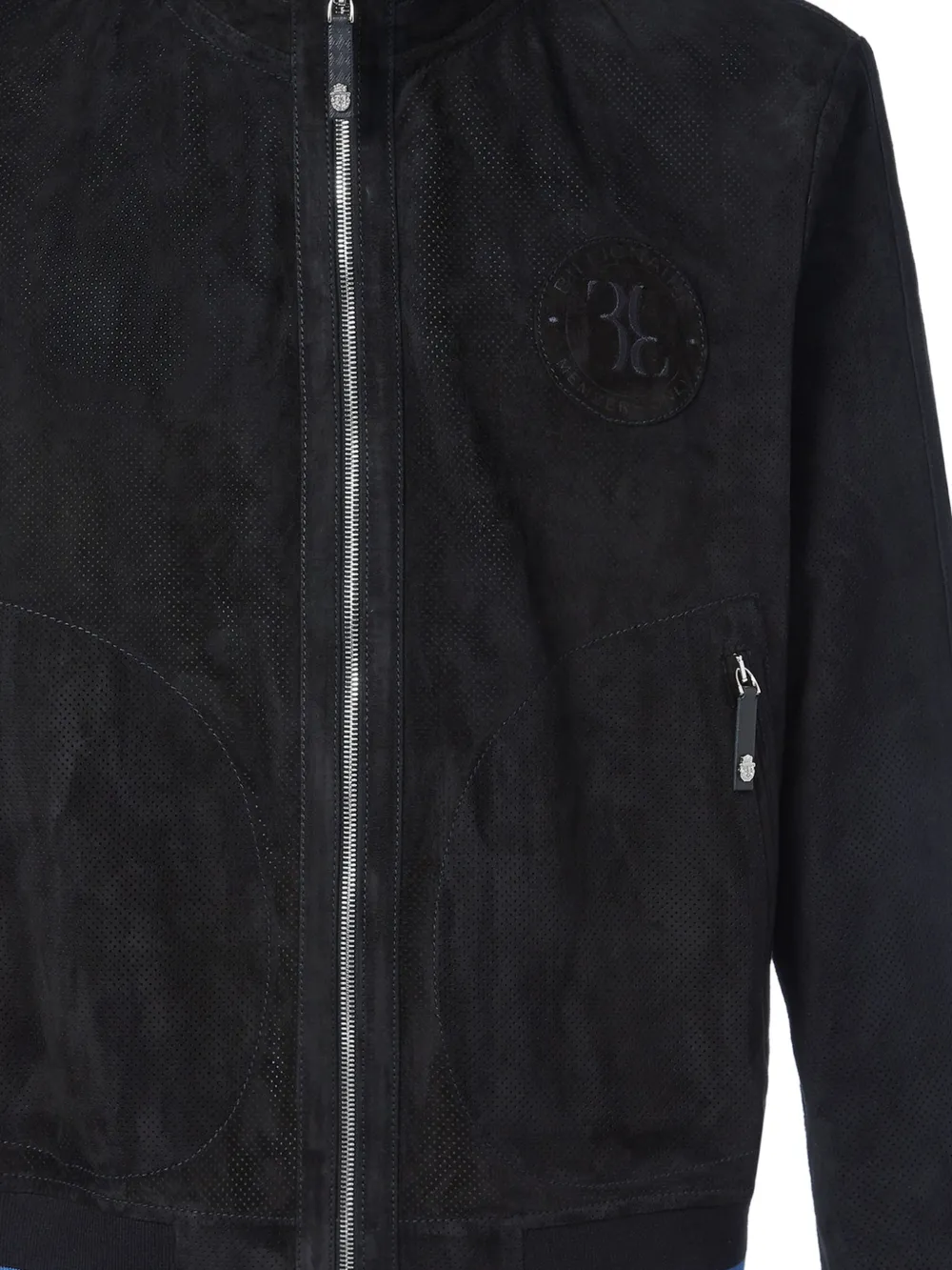 Billionaire Members Only geperforeerd bomberjack Blauw