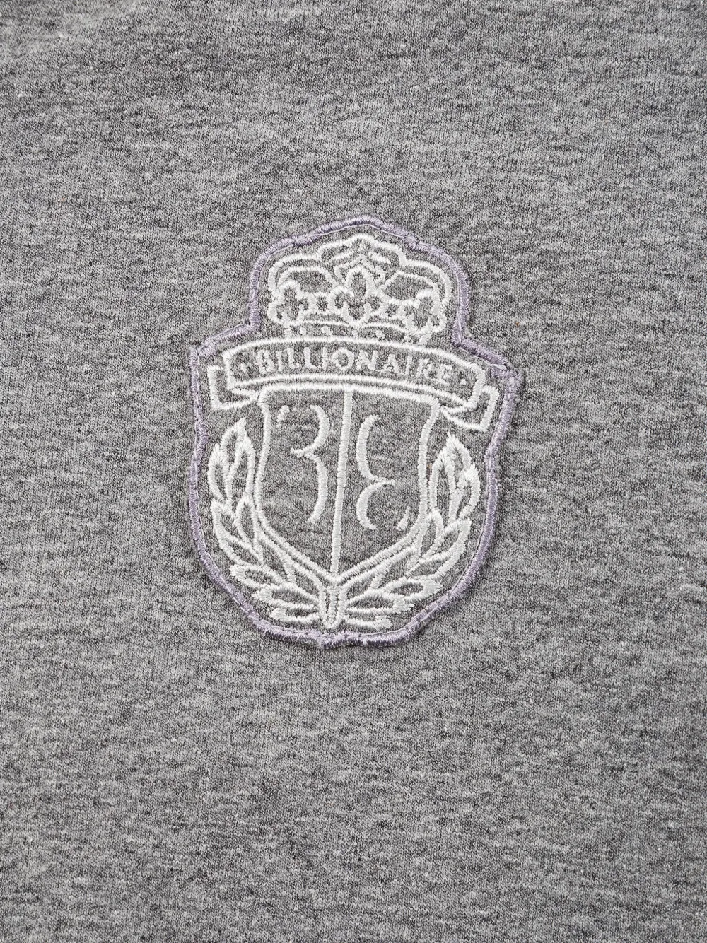 Billionaire logo-patch zip-up hoodie Grijs