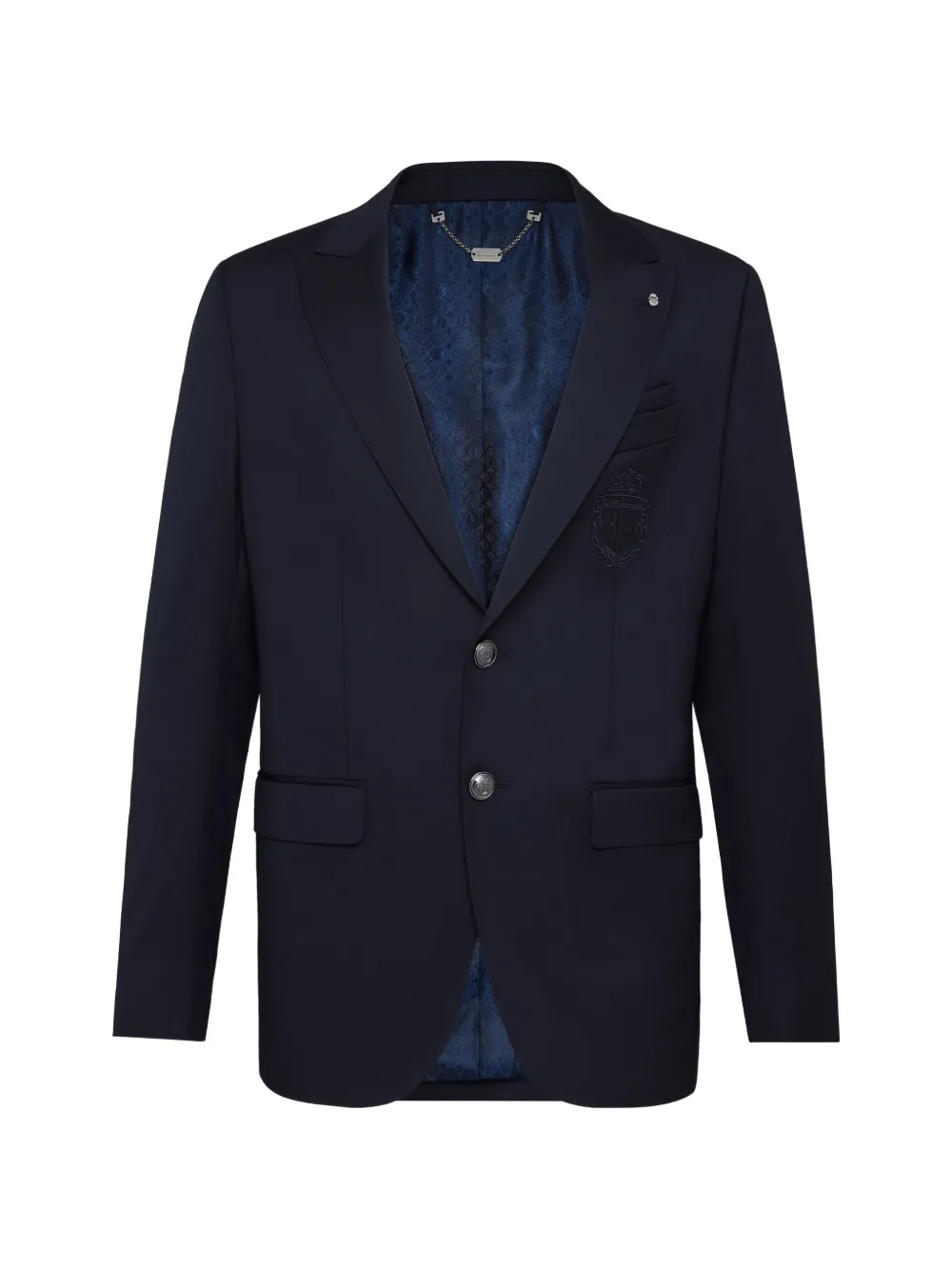 Billionaire Crest-embroidered blazer - Blu