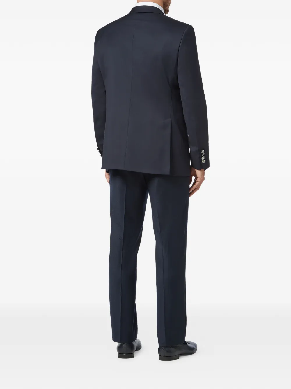  Billionaire Crest Peak Lapel Blazer   Blau 