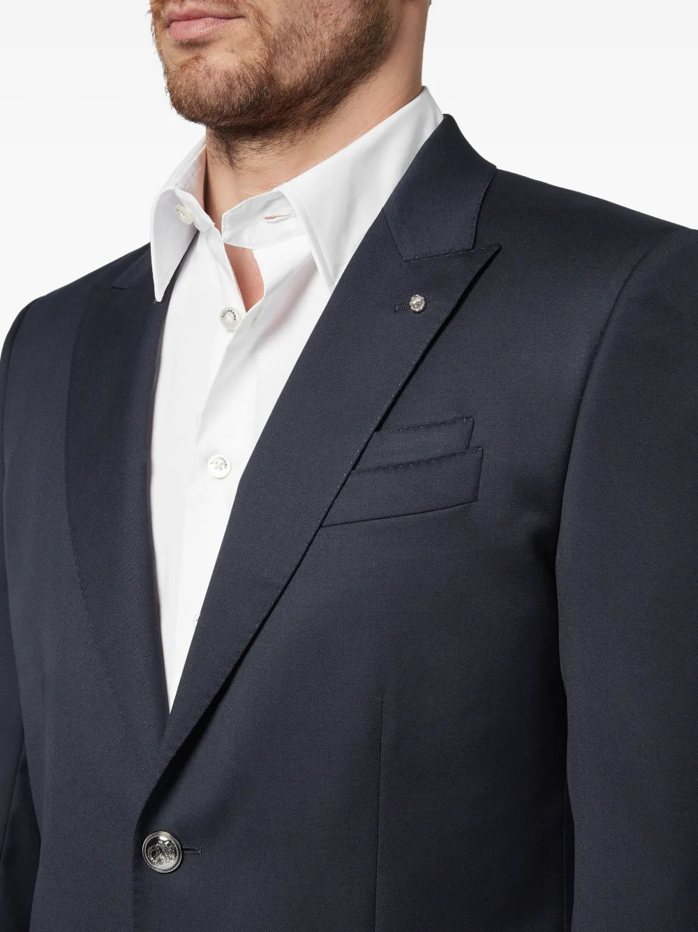 Billionaire Crest blazer met puntige revers Blauw