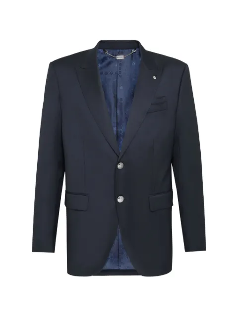 Billionaire Crest peak-lapel blazer
