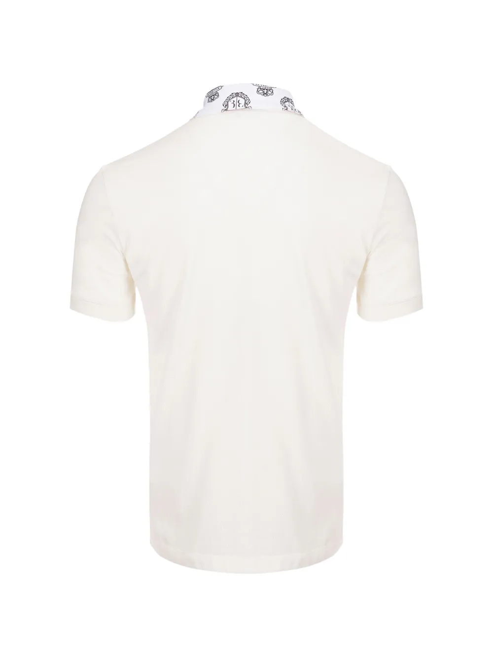 Billionaire Crest-embroidered piqué polo shirt Wit