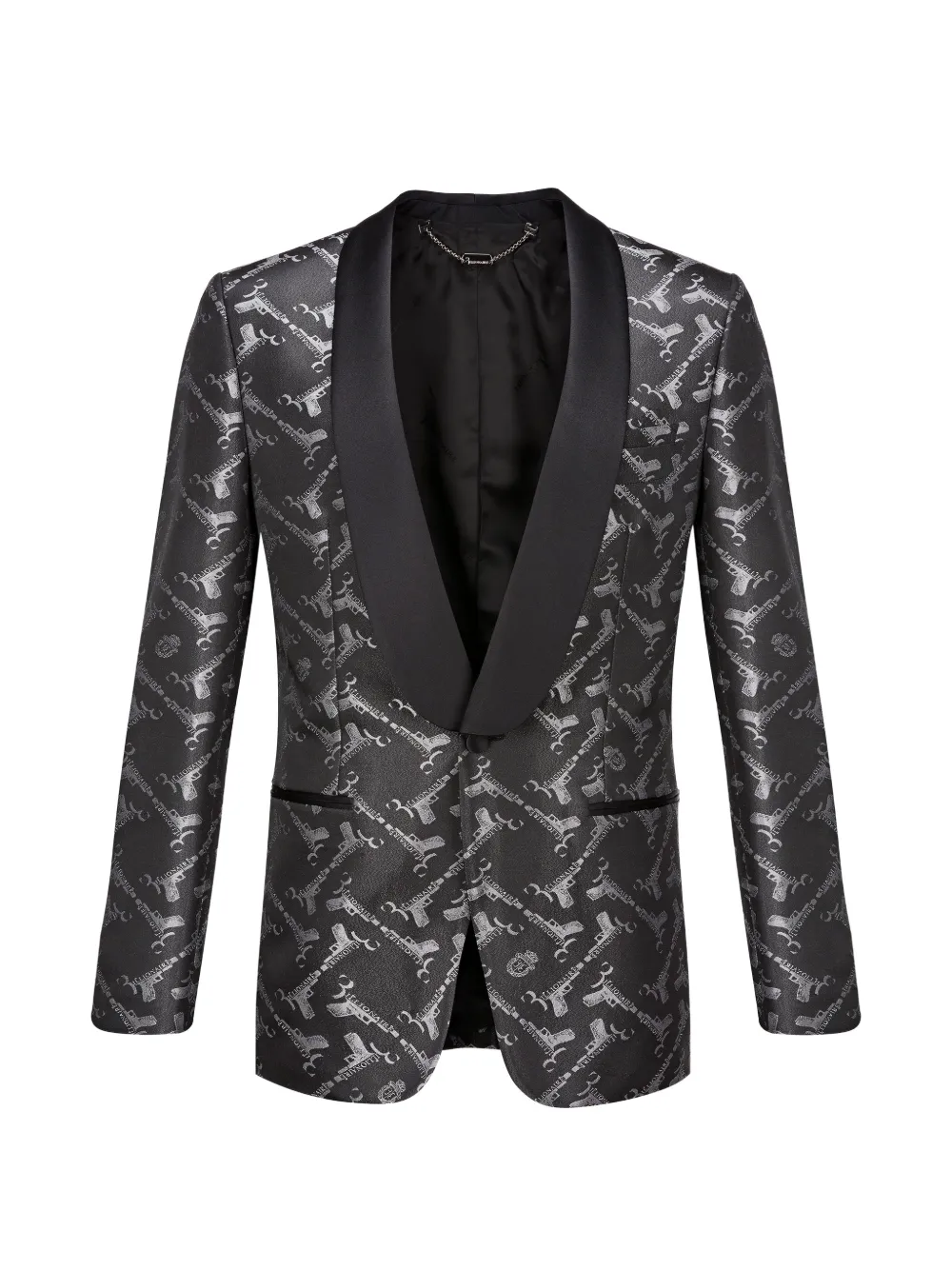 Billionaire Robin jacquard-logo blazer - Nero