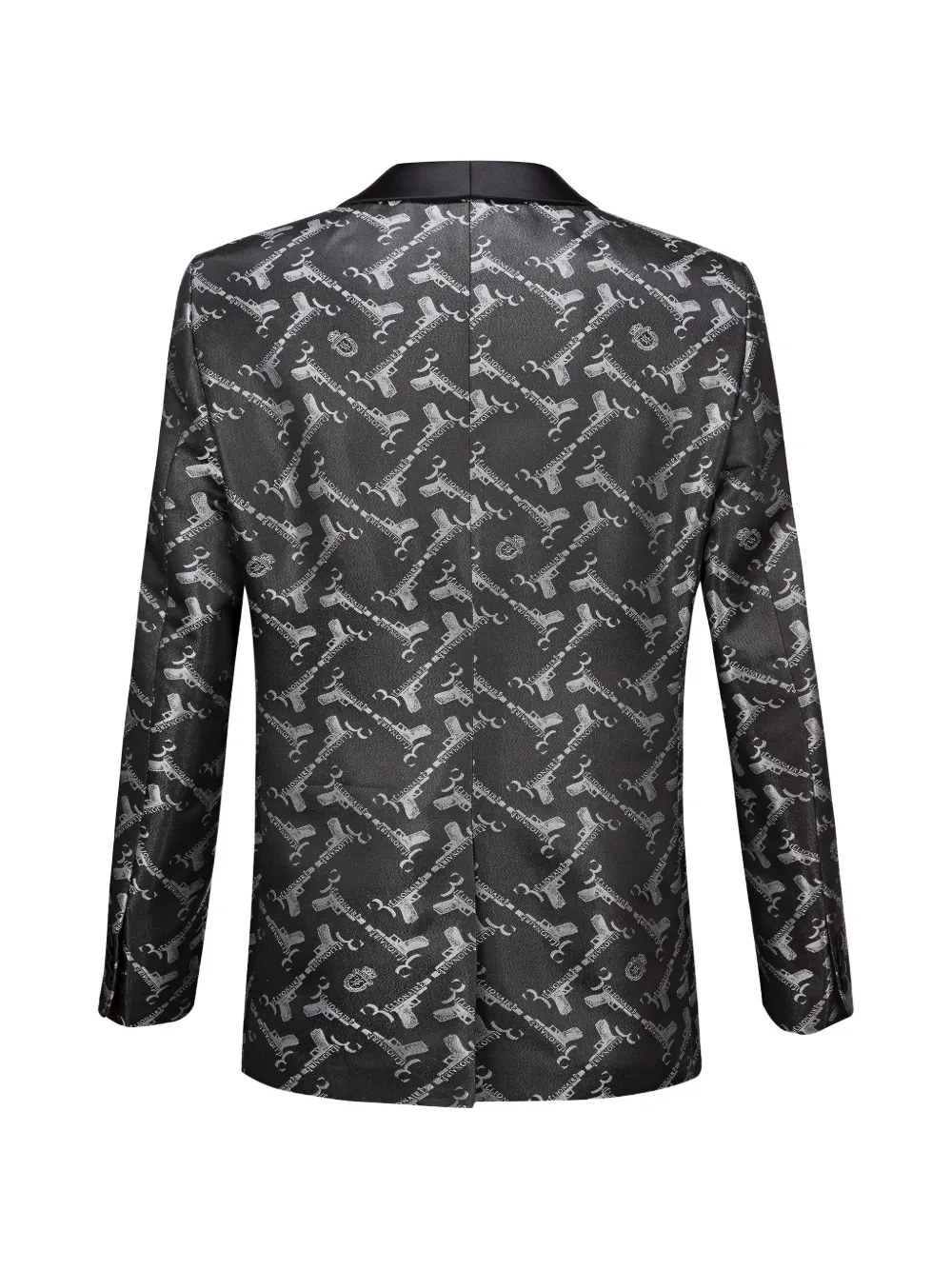  Billionaire Robin Jacquard Logo Blazer   Schwarz 