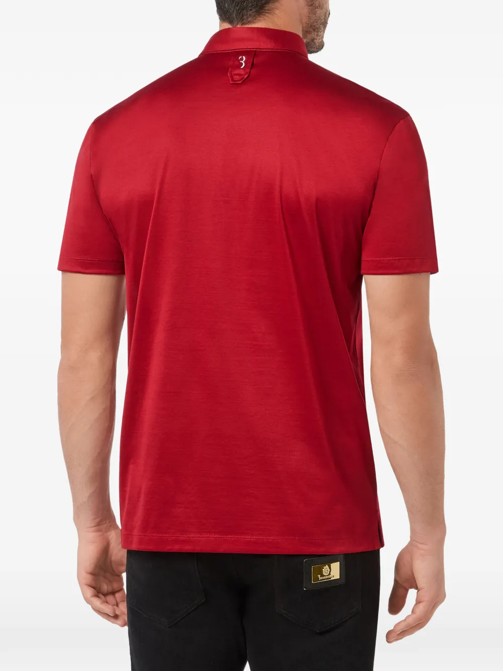  Billionaire Crest Embroidered Polo Shirt   Rot 