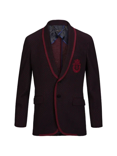 Billionaire Bob logo-embroidered shawl-lapel blazer