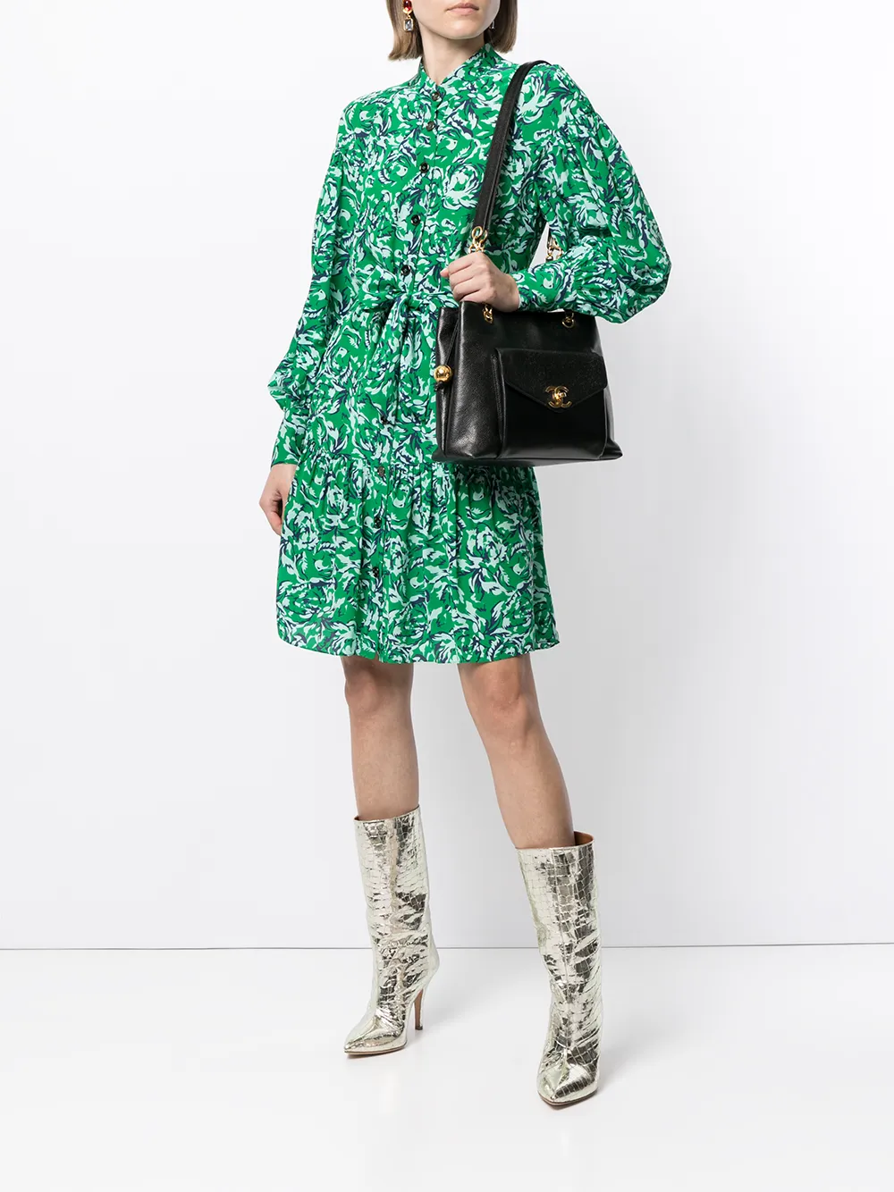 фото Chanel pre-owned сумка на плечо с цепочкой и логотипом cc