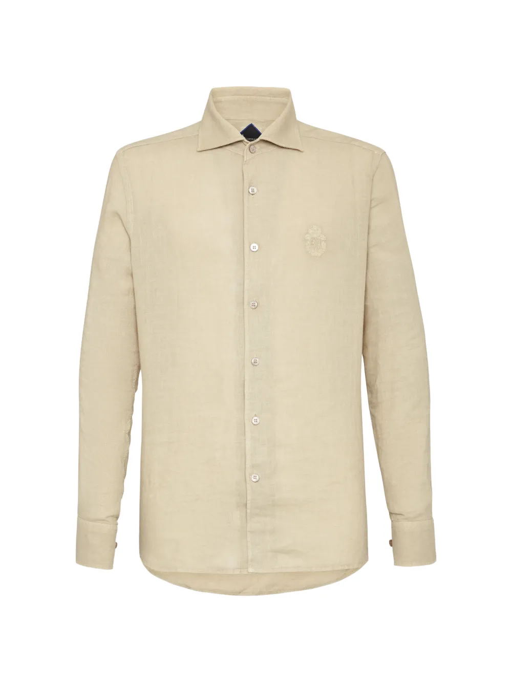 Billionaire Crest embroidered shirt Beige