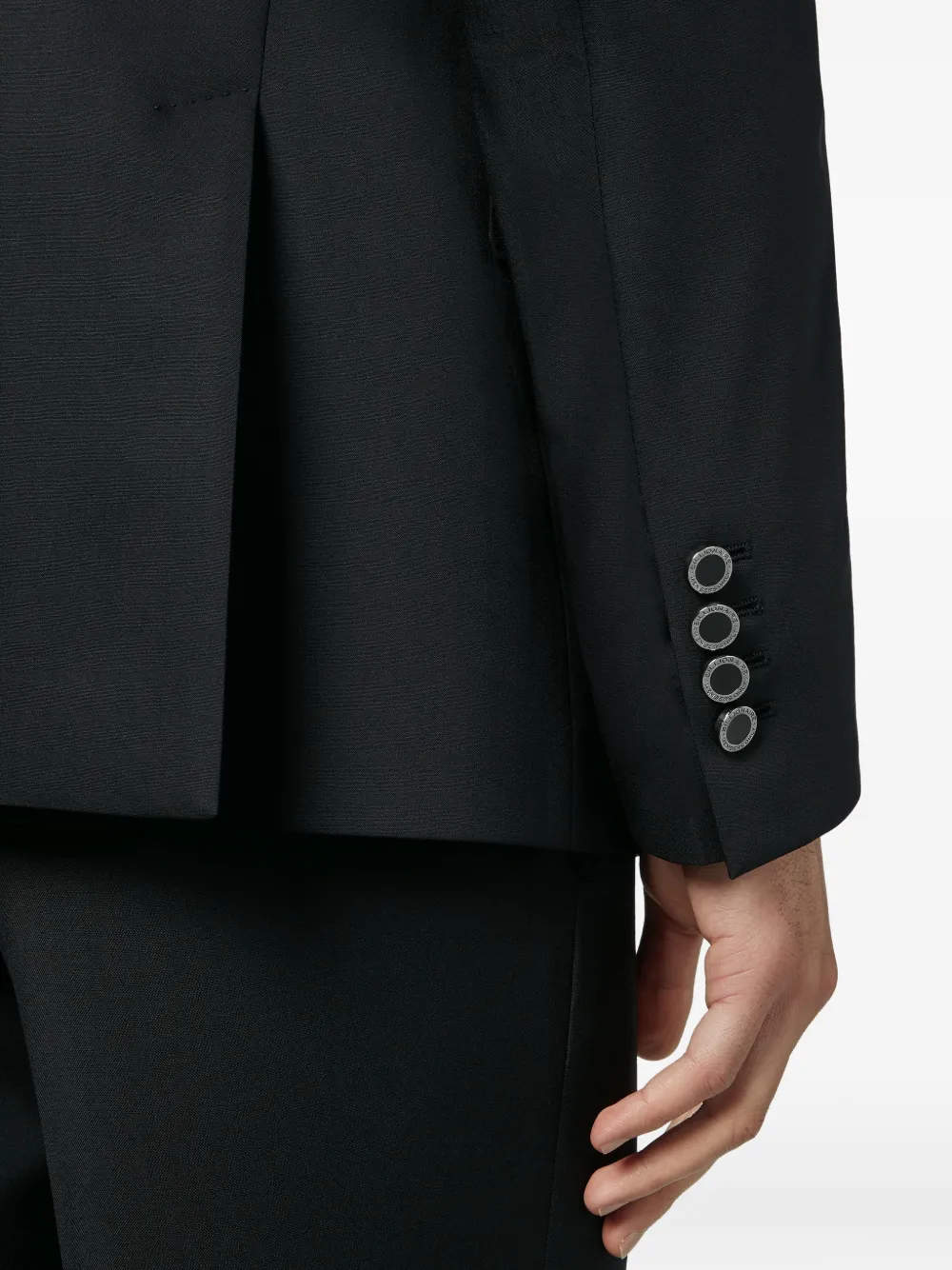 Billionaire Elegant blazer met puntige revers en enkele rij knopen Zwart