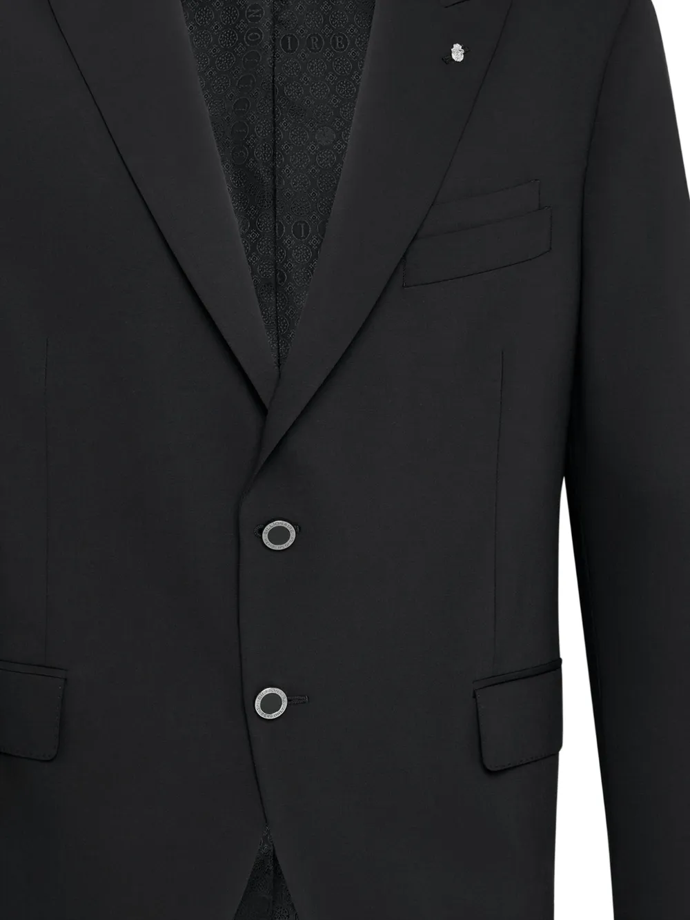  Billionaire Elegant Peak Lapel Single Breasted Blazer   Schwarz 