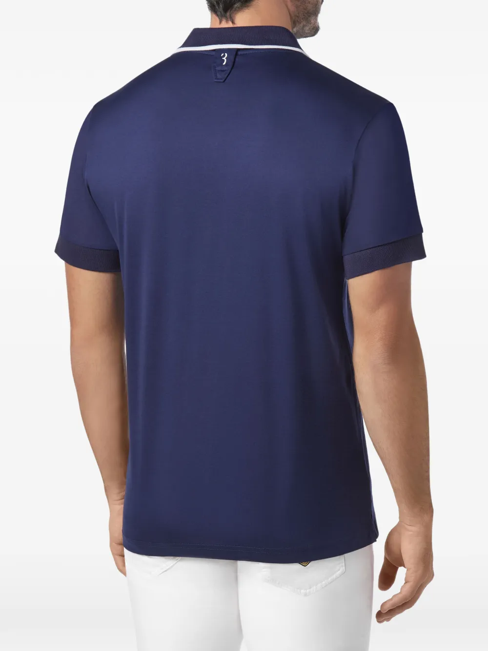 Billionaire Poloshirt met geborduurd wapenschild Blauw