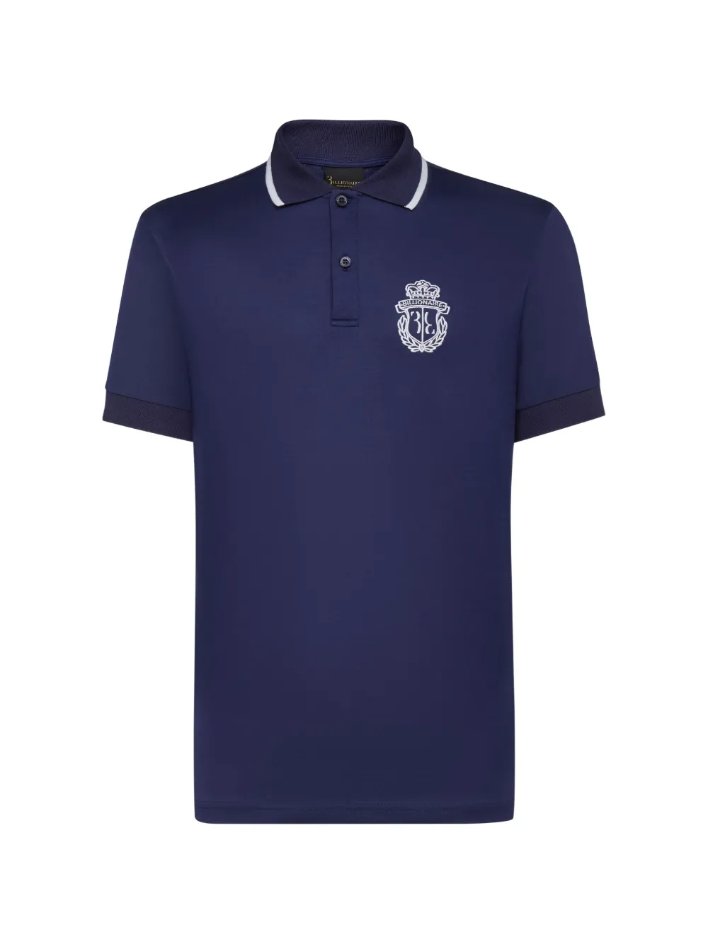 Billionaire Poloshirt met geborduurd wapenschild Blauw