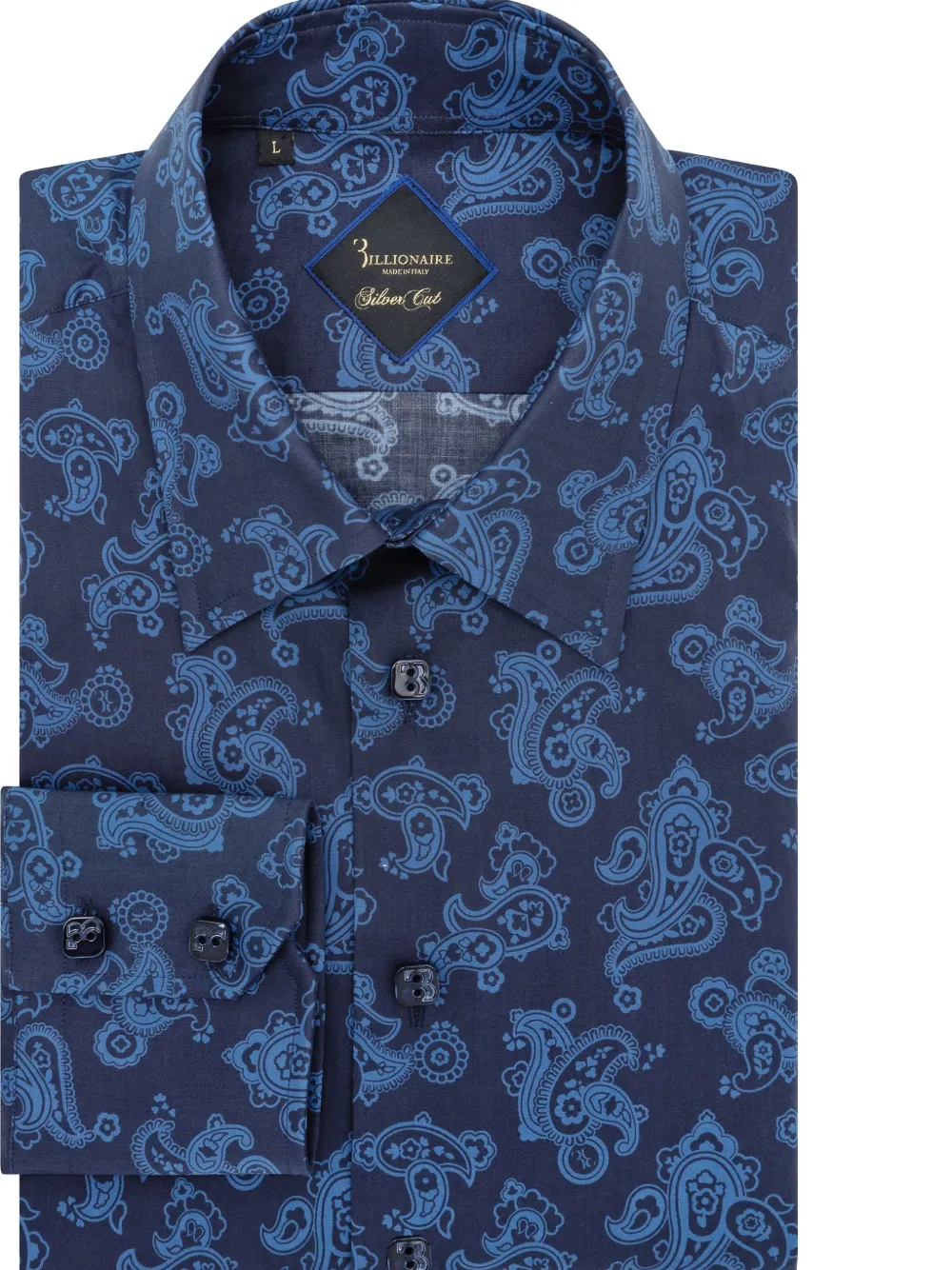Billionaire Paisley-print shirt Blauw