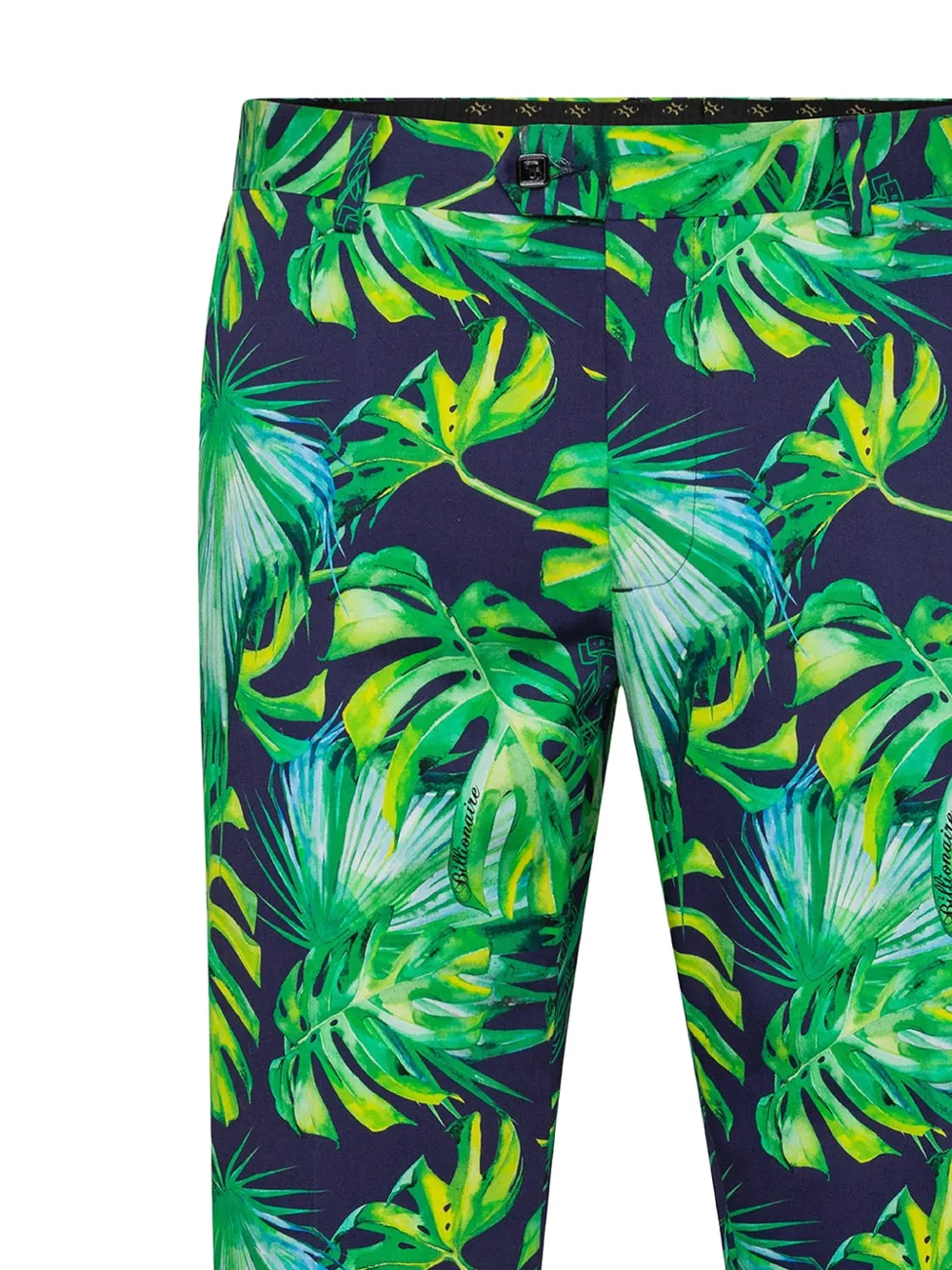 Billionaire Slim-fit broek met palmprint Groen