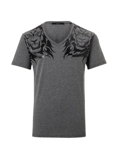 Billionaire lion-print V-neck T-shirt