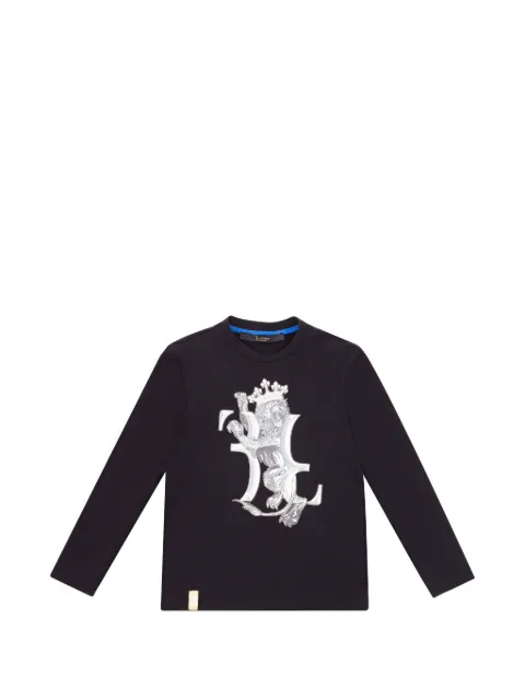 Billionaire lion-print long-sleeve T-shirt