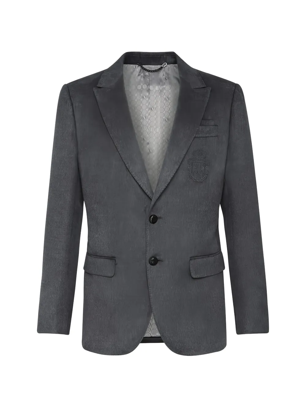 Billionaire Crest peak-lapel blazer - Grau