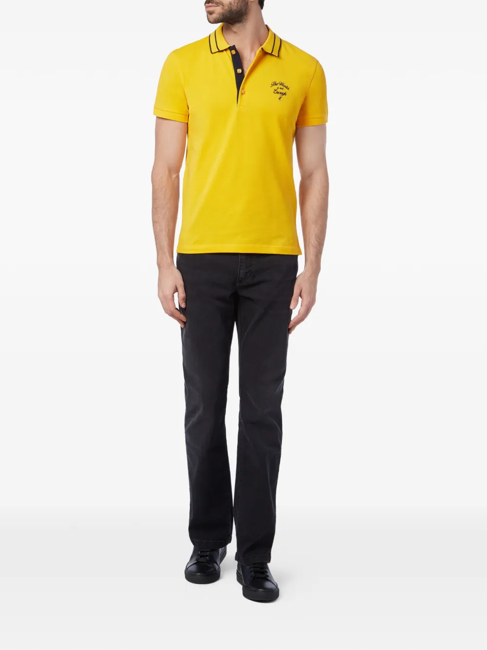 Billionaire Jamaal poloshirt met geborduurd logo Geel