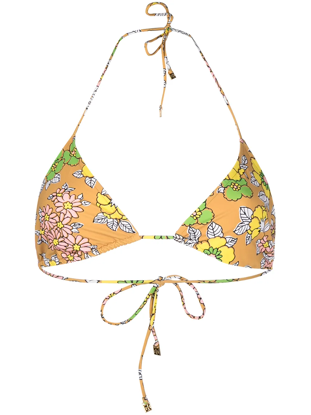 Tory Burch Bikinitop met bloemenprint Bruin