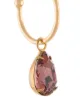 Jennifer Behr gemstone-pendant brass earrings