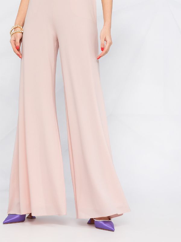 One-shoulder flared jumpsuit in pink - Alexandre Vauthier