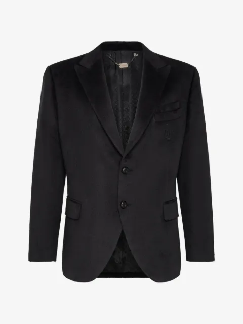 Billionaire Crest velvet blazer