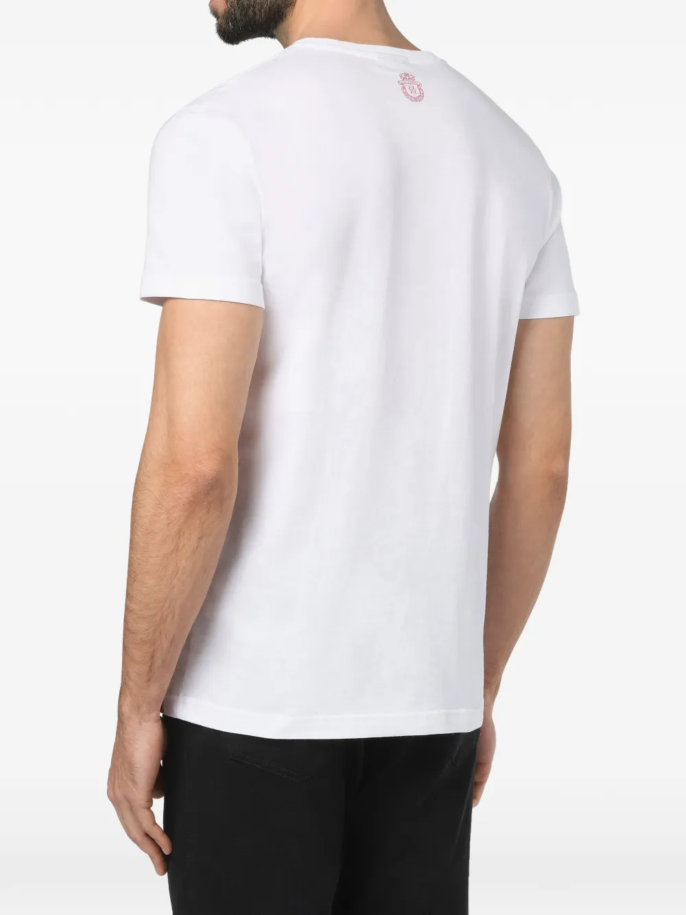 Billionaire Double Lion T-shirt met grafische print Wit